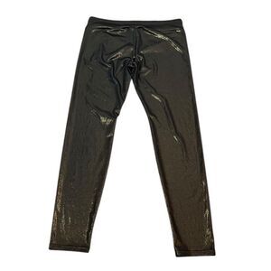 HUE Women’s Metallic Brown/Bronze Leggings, Size L